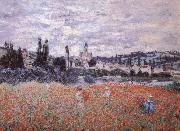Claude Monet Poppy Field near Vetheuil oil painting on canvas